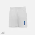 Modré nažehlovací číslo 1 na fotbalový sportovní dres nebo trenýrky.