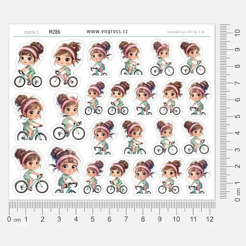 Nálepky do diáře cyklistika.
