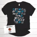 Dárkové tričko se šifrou - na černé tričko natiskneme váš zaširfovaný vzkaz.