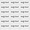 Textová samolepka do diáře na přání.