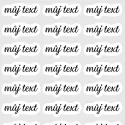Textová samolepka do diáře na přání.