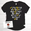 Originální tričko s tajným vzkazem zašifrovaným do doodle symbolů - černé,