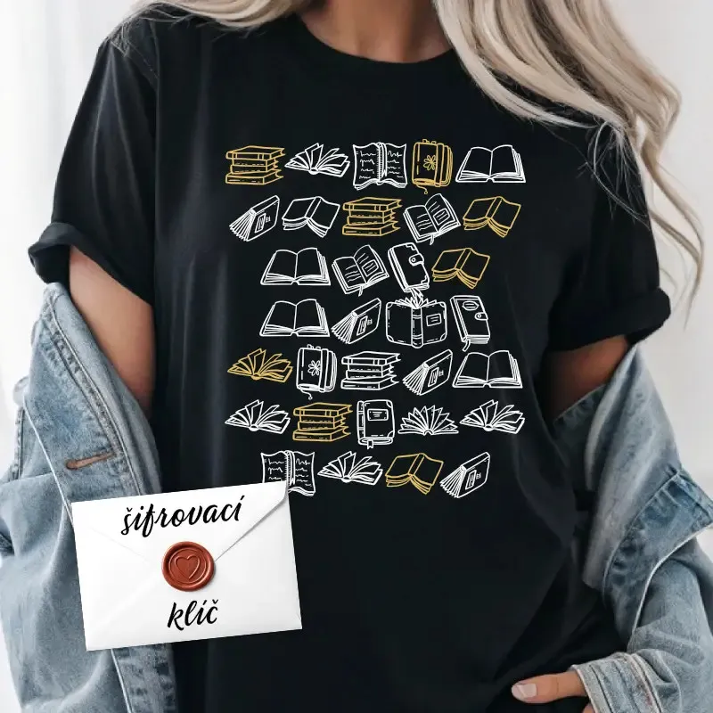 Tričko s tajným vzkazem – Knihomolská šifra.