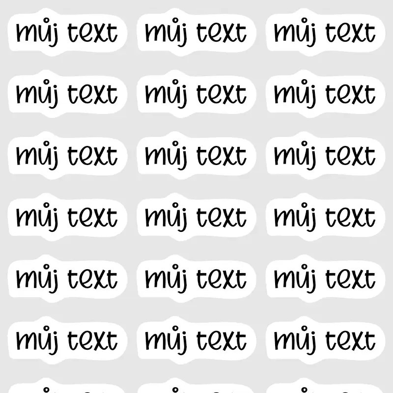 Plánovací samolepky s vlastním textem.