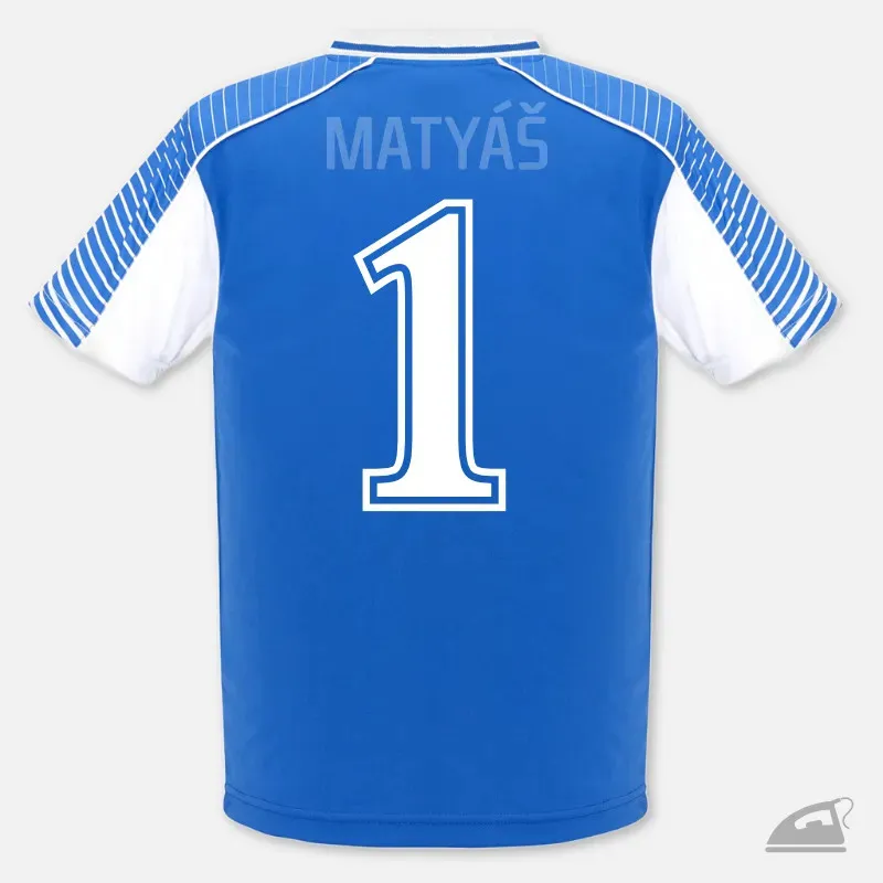 Nažehlovací číslo jedna na dětský dres k domácímu nažehlení - bílé.