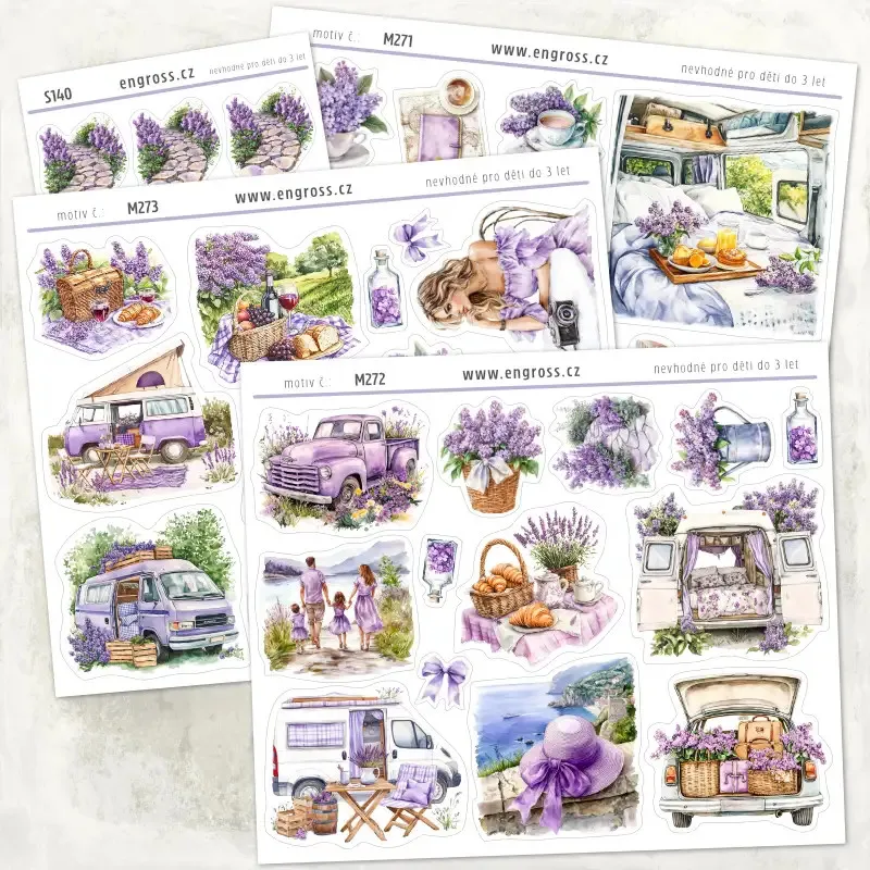 Samolepky do diáře - jarní výlety a cestování.