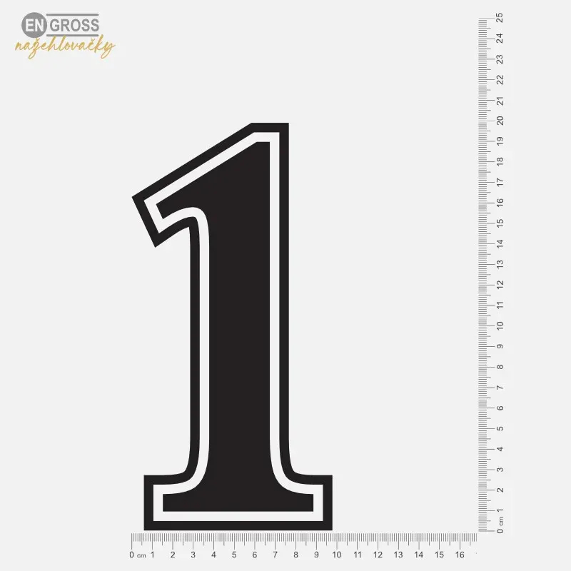 Nažehlovací číslo jedna na dětský dres k domácímu nažehlení.