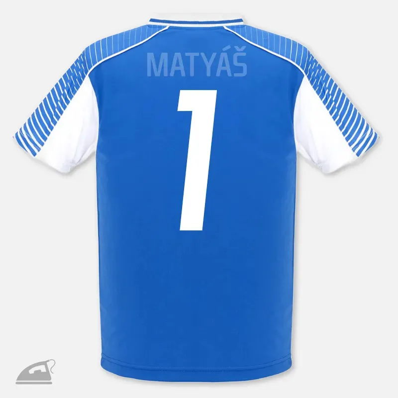 Nažehlovací číslo 1 na dětský sportovní nebo fotbalový dres k domácímu nažehlení - bílé.