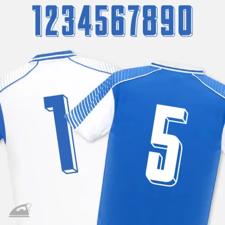 Čísla na dětský dres k domácímu nažehlení žehličkou.