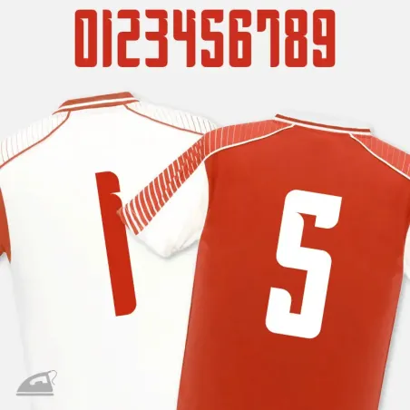 Nažehlovací číslo na dětský fotbalový sportovní dres.