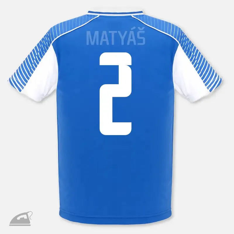 Nažehlovací číslo 2 na dětský fotbalový sportovní dres - bílé.