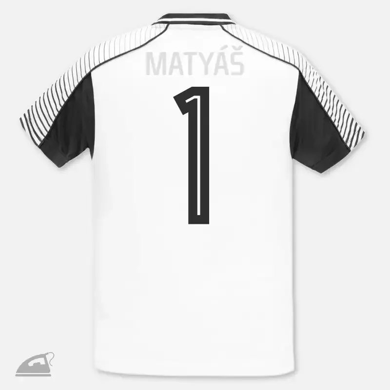 Nažehlovací číslice 1 na záda dětského sportovního dresu, černá barva, snadné nažehlení žehličkou.