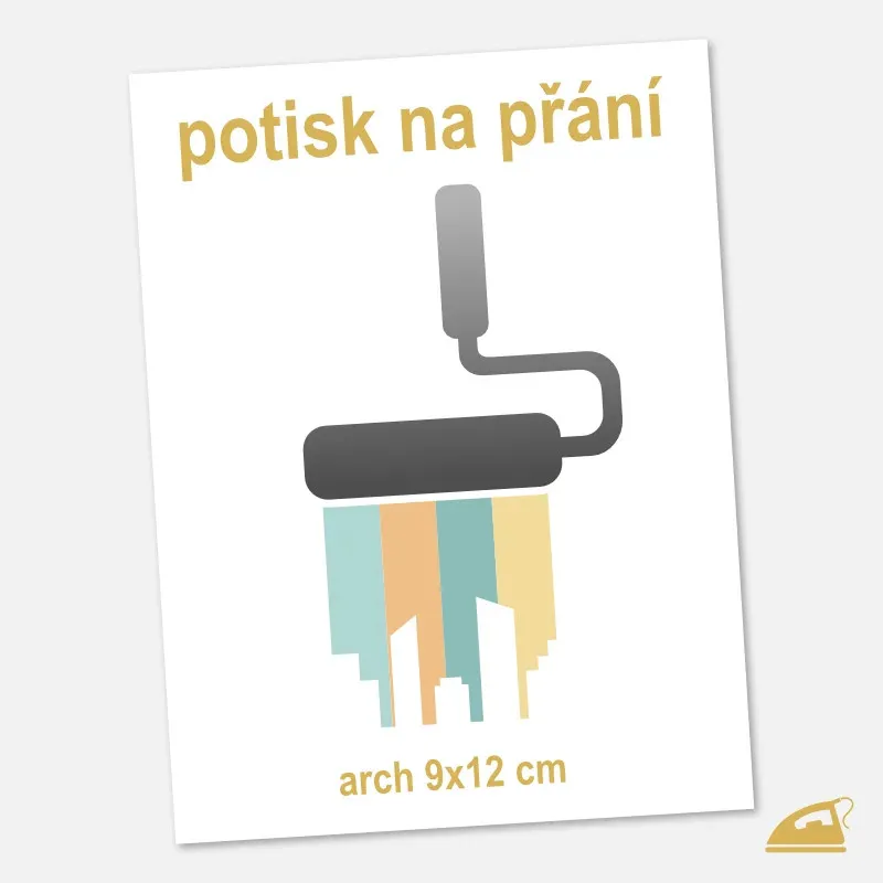 Výroba barevných DTF nažehlovaček na textil z vlastní grafiky.