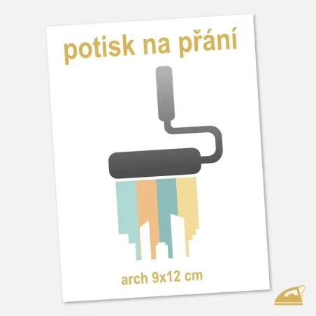 Výroba barevných DTF nažehlovaček na textil z vlastní grafiky.