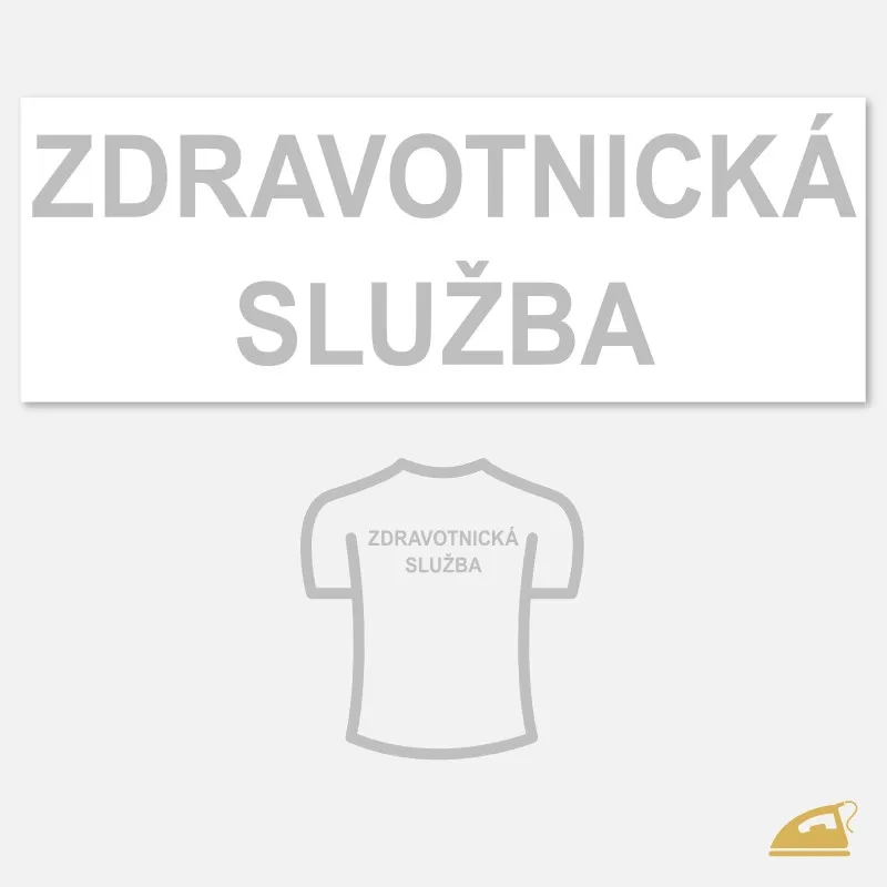 Relexní nažehlovací potisk na záda oděvu - ZDRAVOTNICKÁ SLUŽBA.