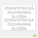 Reflexní nažehlovací potisk ZDRAVOTNICKÁ ZÁCHRANNÁ SLUŽBA.
