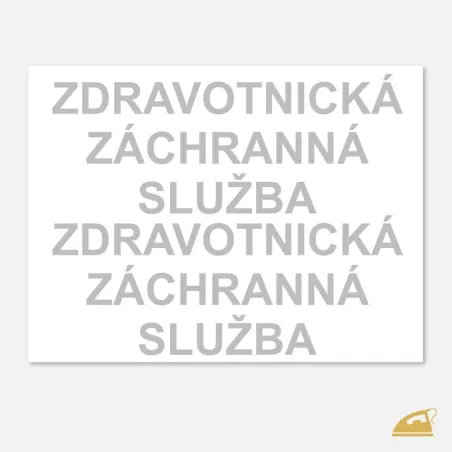Reflexní nažehlovací potisk ZDRAVOTNICKÁ ZÁCHRANNÁ SLUŽBA.