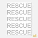 Mezinárodní reflexní nažehlovací potisk na přední díl oděvu - RESCUE.