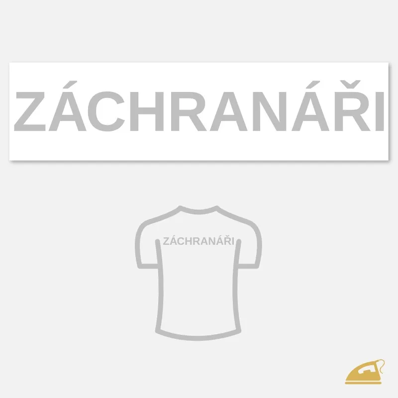 Reflexní potisk k nažehlení na záda - ZÁCHRANÁŘI.