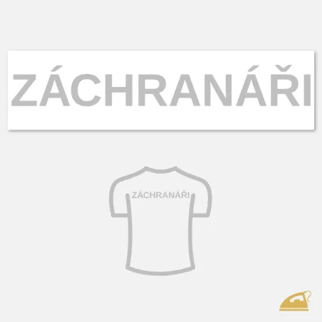 Reflexní potisk k nažehlení na záda - ZÁCHRANÁŘI.