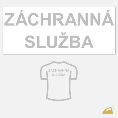 Reflexní nažehlovací potisk na záda - ZÁCHRANNÁ SLUŽBA.
