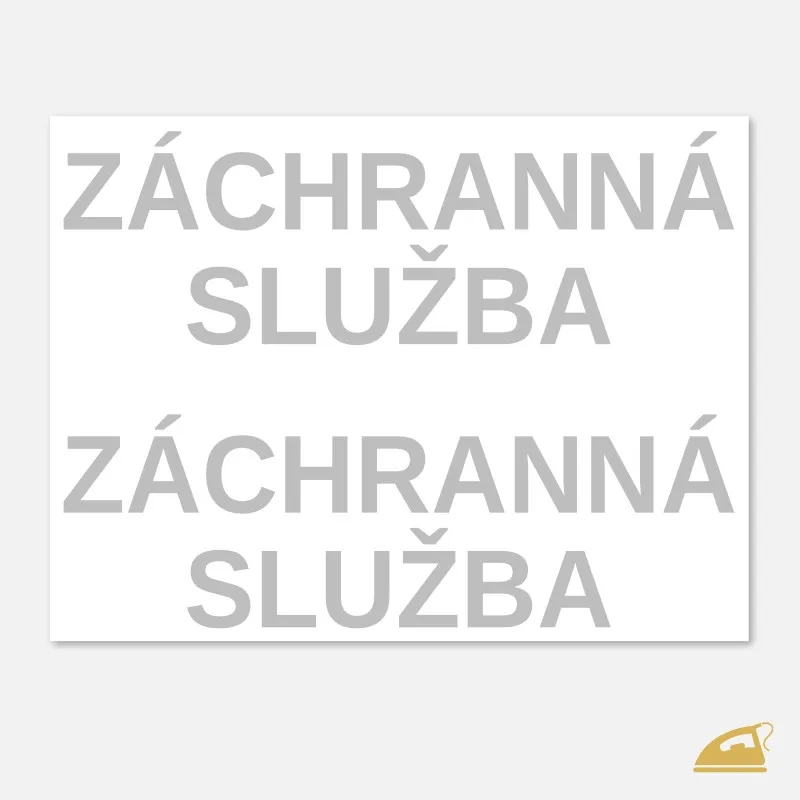 Reflexní nažehlovací potisk pro záchranné složky - Záchranná služba.