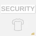Reflexní nažehlovací potisk na záda - SECURITY.