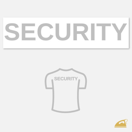 Reflexní nažehlovací potisk na záda - SECURITY.