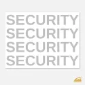 Reflexní nažehlovací nápis na pracovní oděvy SECURITY.