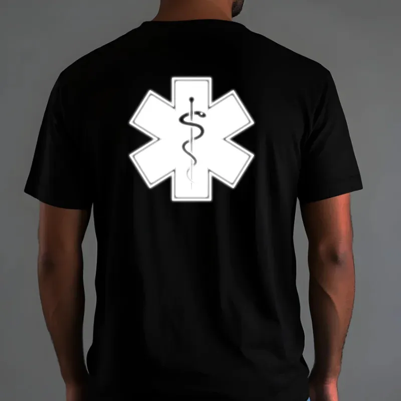 Reflexní nažehlovačka pro zdravotníky - velká Hvězda života.