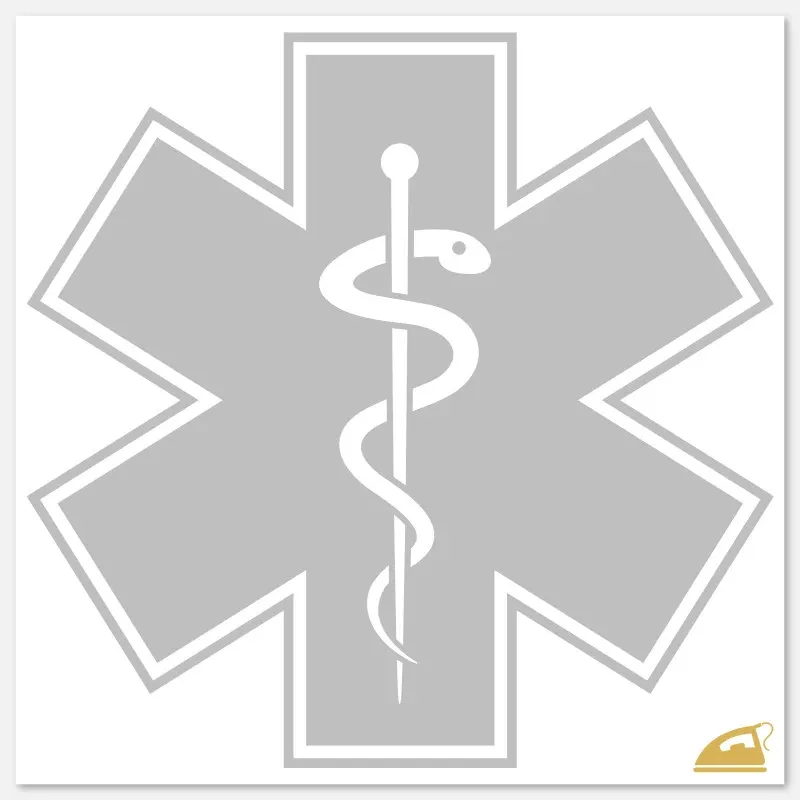 Reflexní nažehlovačka - Hvězda života, k nažehlení na záda.