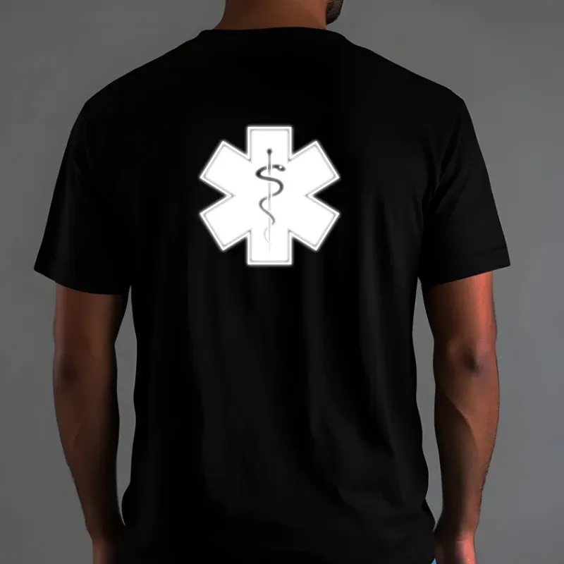 Reflexní nažehlovačka pro zdravotníky - velká Hvězda života.