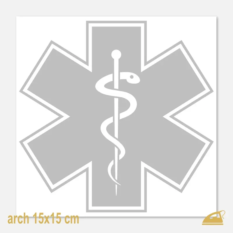 Hvězda života na záda - reflexní potisk k domácímu nažehlení.