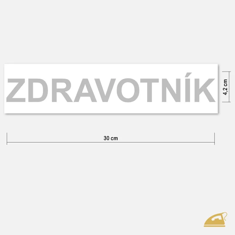 Velká reflexní nažehlovačka ZDRAVOTNÍK | Na záda