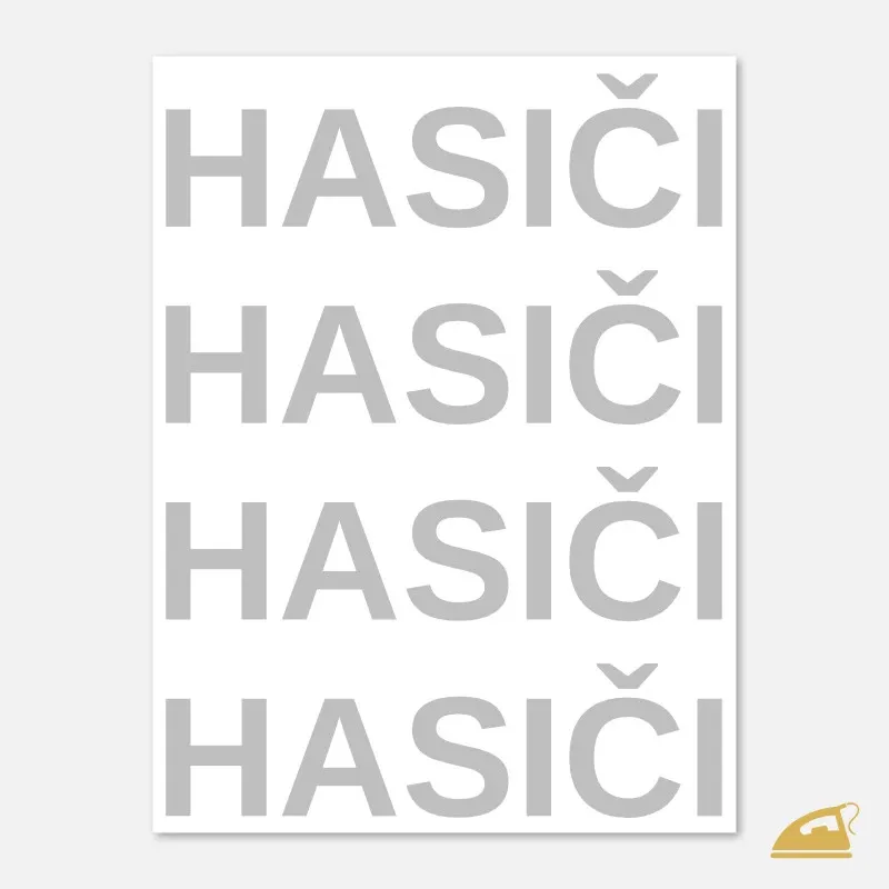 Reflexní nažehlovačka pro hasiče - nápis HASIČI 4 ks.