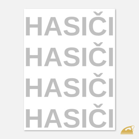 Reflexní nažehlovačka pro hasiče - nápis HASIČI 4 ks.