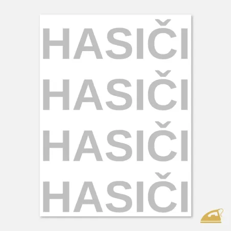 Reflexní nažehlovačka pro hasiče - nápis HASIČI 4 ks.