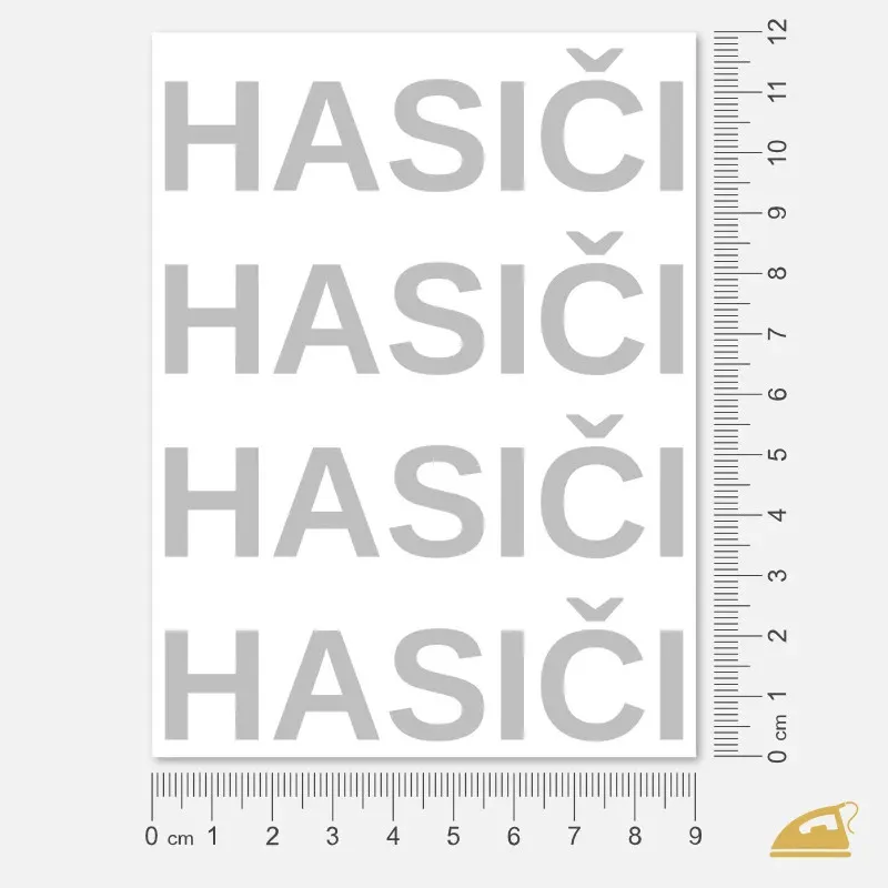 Reflexní nažehlovací potisk HASIČI 4 ks.