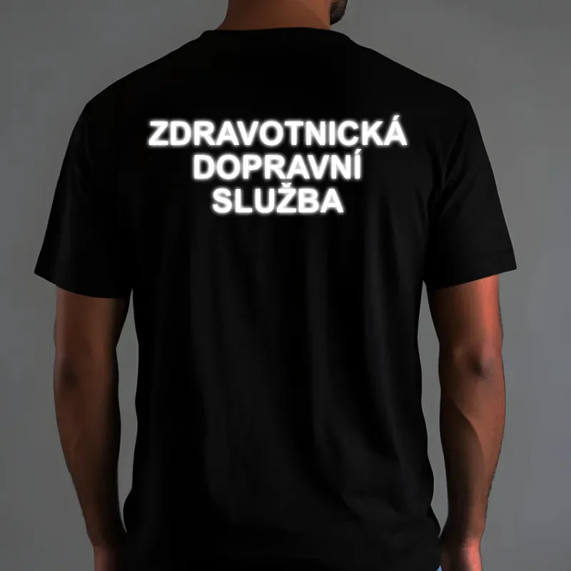 ZDRAVOTNICKÁ DOPRAVNÍ SLUŽBA - reflexní nápis na záda pro zdravotníky.