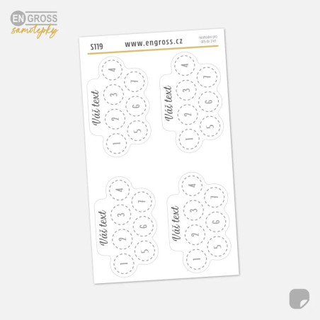 Samolepky do diáře na přání - týdenní trackery s vlastním textem.