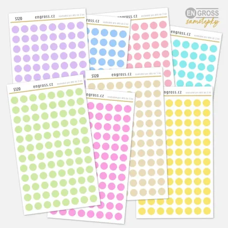 Samolepky do diáře pro barevné kódování - kolečka 5 mm.