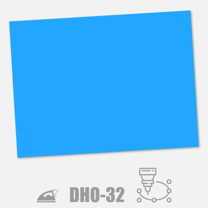 Neonová modrá nažehlovací folie na textil pro výrobu výrazného potisku.