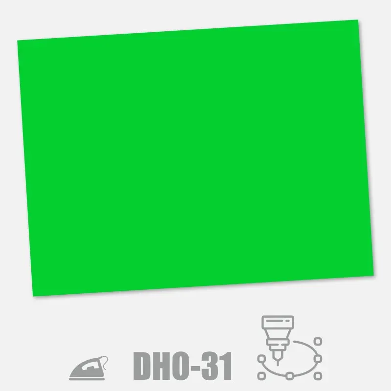 Neonová zelená nažehlovací folie na textil pro výrobu výrazného potisku.