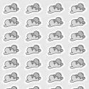 Mini kreslené samolepky Počasí - zataženo, oblačno.