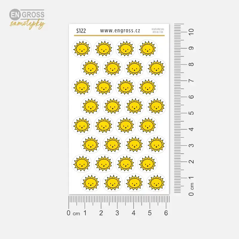 Samolepky do diáře v doodle stylu - Počasí slunečno.