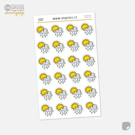 Samolepky do diáře z kolekce Počasí - proměnlivo.