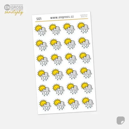 Samolepky do diáře z kolekce Počasí - proměnlivo.