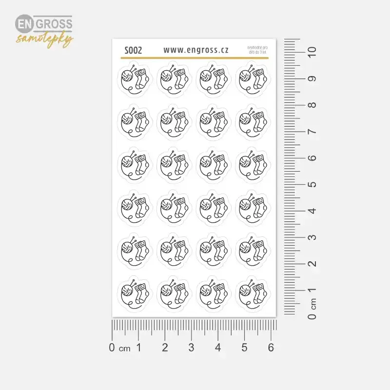 Ruční práce a pletení si do diáře snadno poznamenáš s těmito samolepkami.