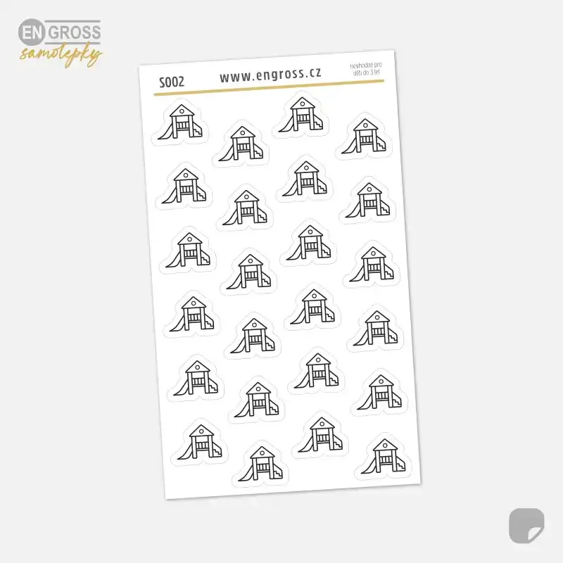 Jdeme na hřiště - malé samolepky do diáře.