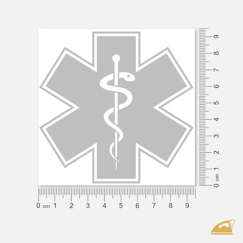 Reflexní nažehlovačka Hvězda života pro zdravotníky a záchranáře.